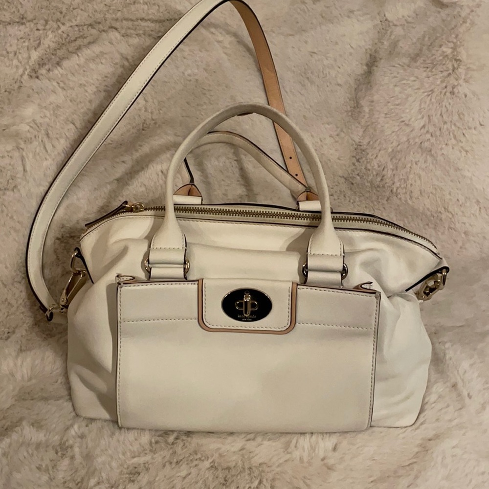 Kate Spade White Leather Hampton Road Satchel